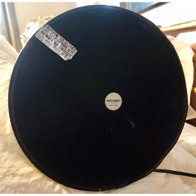 1980s Hollywood Regency Art Deco Brass & Glass Tulip Lamp Chairish