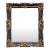 Share Tall 64" Vintage French Provincial Louis XVI Black Gold Wall Mantle Mirror Bevel For Sale