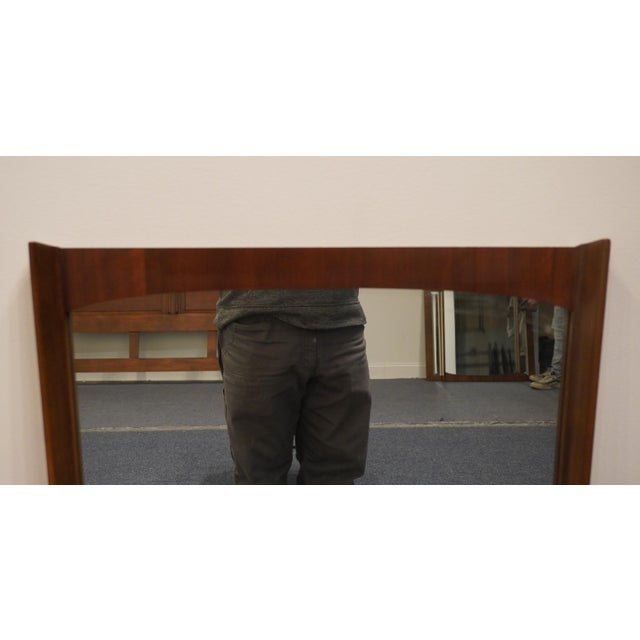 Kent Coffey Solid Walnut MCM Mid Century Modern 25" Mirror 7704-24 For Sale - Image 10 of 12