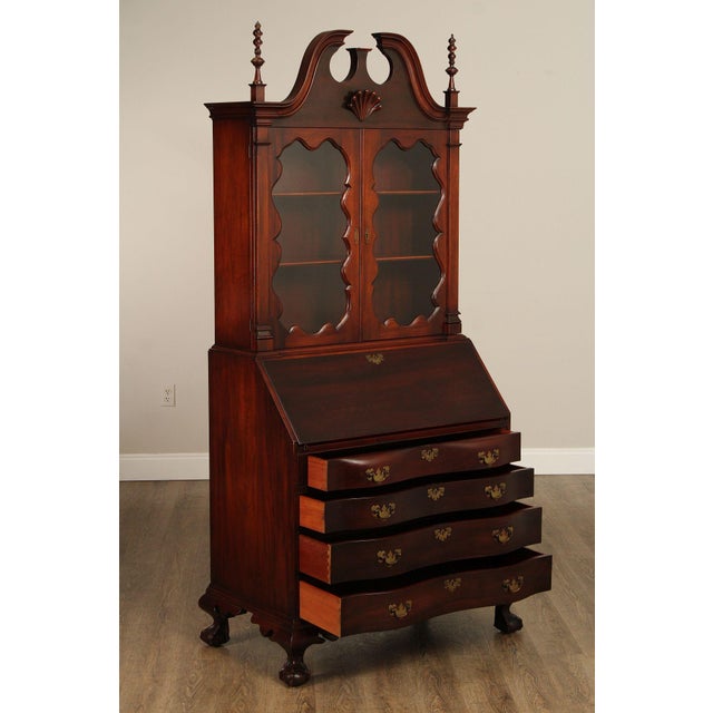 Wood 1940's Georgian Style Mahogany Secretary Bookcase For Sale - Image 7 of 12