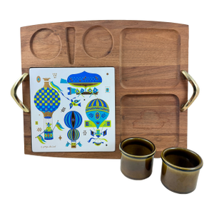 Georges Briard Fancy Free Cheese & Dip Wooden Board – 1961