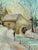 American Early 20th Century "Snow Scene With Old Mill" Winter Landscape Painting by E. Harrison For Sale - Image 3 of 4
