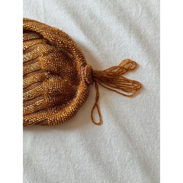 Vintage 1920s Art Deco Amber Beaded Reticule Purse For Sale In New York - Image 6 of 9