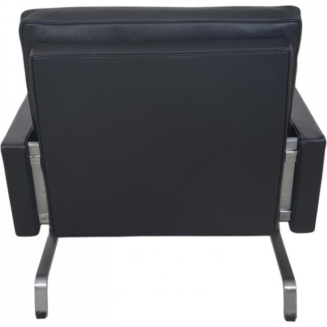 PK31/1 Chair in Black Aniline Leather by Poul Kjærholm, 1970s For Sale - Image 10 of 18