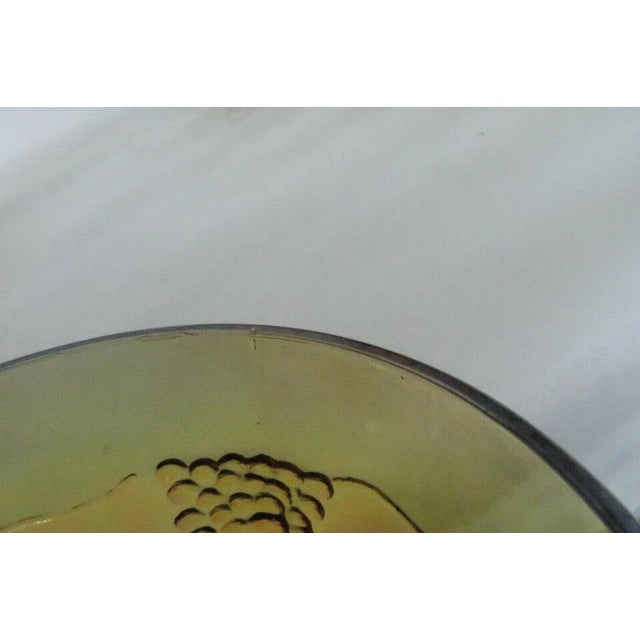 Mid 20th Century Indiana Harvest Grape Style Amber Carnival Glass Set of 8 Tumbler Cups For Sale - Image 5 of 13