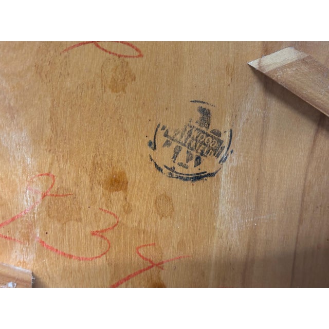 1950s Heywood-Wakefield Birch Rattan Drop Leaf Bar Serving Cart For Sale In San Francisco - Image 6 of 9