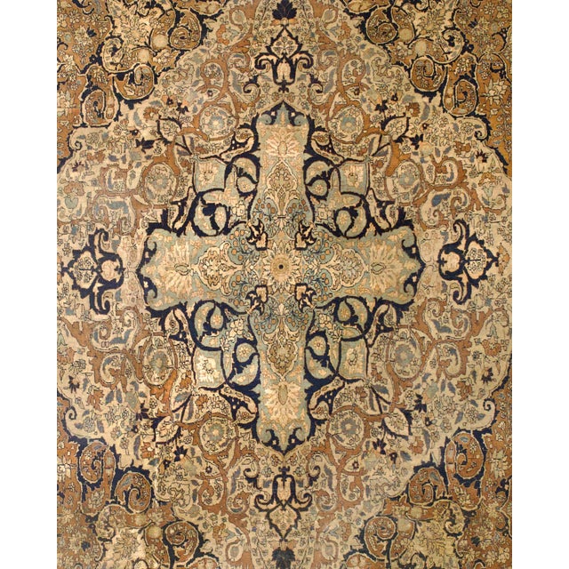Late 19th Century Antique Persian Haji Jalili Tabriz Rug 9’3" X 12’1" For Sale - Image 5 of 5