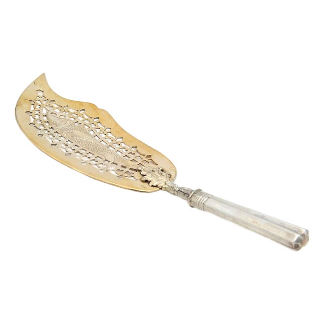 Gold-Plated Silver Fish Knife For Sale