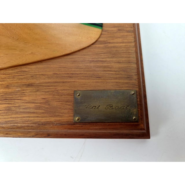 Vintage Handcrafted Half-Model Cat Boat by Daniel Guyomarch, 1990s For Sale - Image 12 of 17