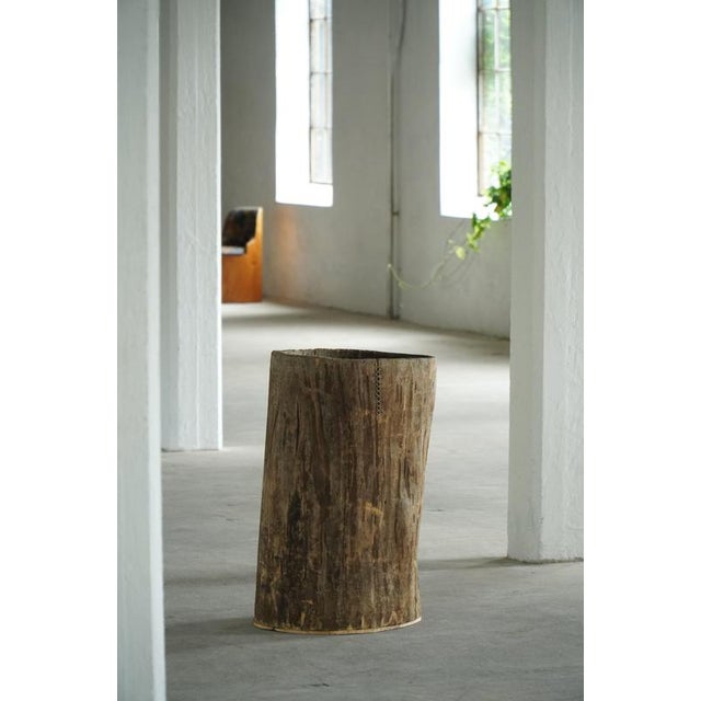 Large Antique Rustic Wooden Vessel, 1890s For Sale - Image 3 of 12