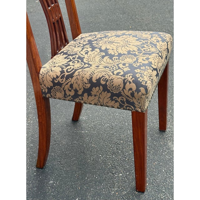 Late 20th Century Solid Rosewood Hepplewhite Dining Chairs - Set of 6 For Sale - Image 11 of 12