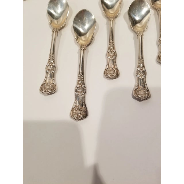 Set of six sterling silver "English King " pattern ice cream spoons. These are rare...they are monogrammed with "C" on...