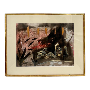 Rafael Mahdavi, Abstract Wood Collage Assemblage Oil Painting Rafael Mahdavi Art Brut Kouros NYC, 1990, Framed