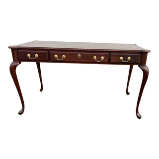 Late 20th Century Harden Furniture Solid Cherry Console Table For Sale