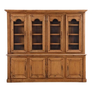 Belgian Oak Two-Piece Breakfront Cabinet, C. 1940 For Sale