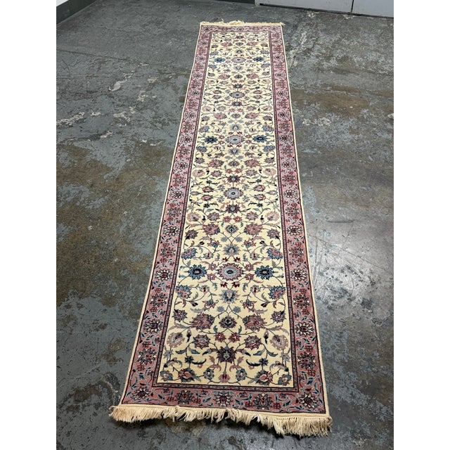 Persian 2ft 6 in × 12ft Persian Style Floral Wool Runner Rug For Sale - Image 3 of 12