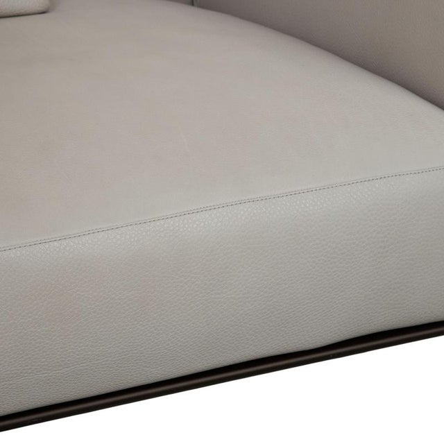 Jaan Living Leather Three-Seater Grey Cream Sofa from Walter Knoll and Wilhelm Knoll For Sale - Image 6 of 16