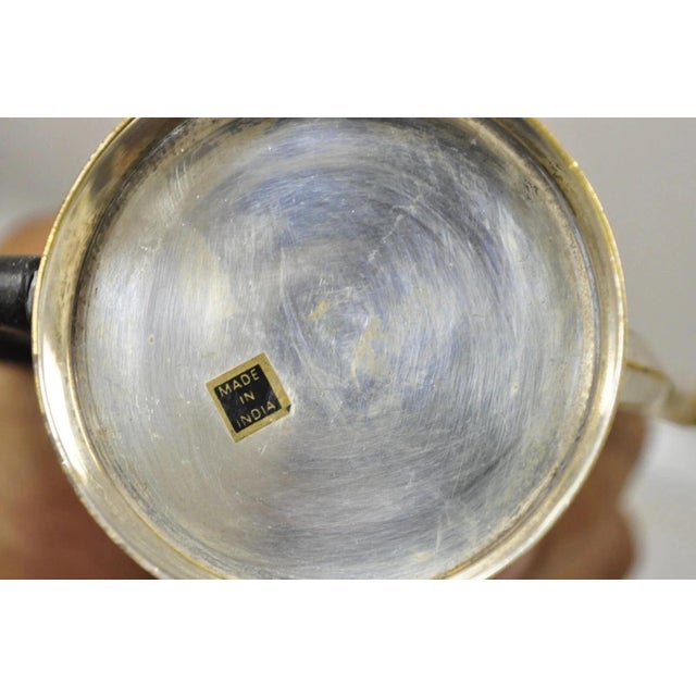Mid 20th Century Vintage Federal Style Small Indian Silver Plated Coffee Tea Set W/ Wilcox Tray For Sale - Image 5 of 12