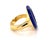 Tiffany and Co. Mid 20th Century Tiffany & Co. Peretti Sevillana Lapis Lazuli 18k Yellow Gold Ring - Size 7 For Sale - Image 4 of 9