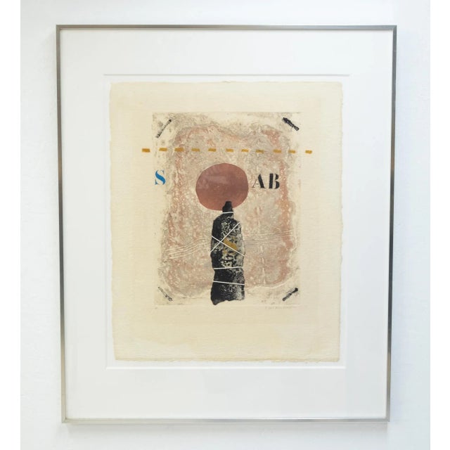 Carborundum etching mix-media on paper by the Great French artist, James Coignard signed. And on the left corner EA...