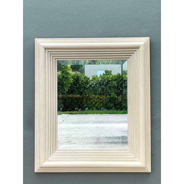 Vintage Stacked Wood Mirror For Sale - Image 4 of 12