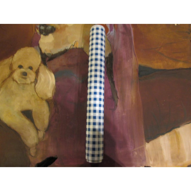 1970s 1970s Vintage Blue and White Gingham Wallpaper For Sale - Image 5 of 8
