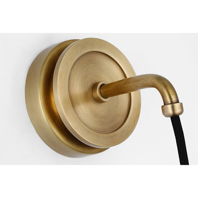 Modern Thomas O'Brien for Visual Comfort Signature Junio Wall Light in Bronze and Brass with Clear Glass For Sale - Image 3 of 7