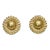 1970s Vintage Richelieu Matte Gold Carved Earrings - 2 Pieces For Sale