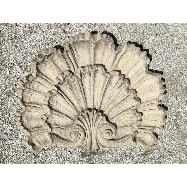 Vintage Concrete Shell Wall Plaque For Sale - Image 16 of 17