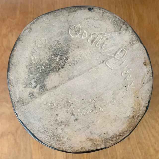 Mid-Century Signed Black Ceramic Box, 1960s For Sale - Image 17 of 18