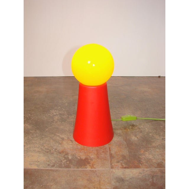 Space Age Glass and Plastic Lamp from Pionek, 1970s, in Good conditions. Designed 1970 to 1979 European Plug (up to...