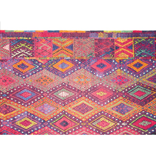 Mid 20th Century Vintage Uzbek Sumak Rug For Sale - Image 5 of 15