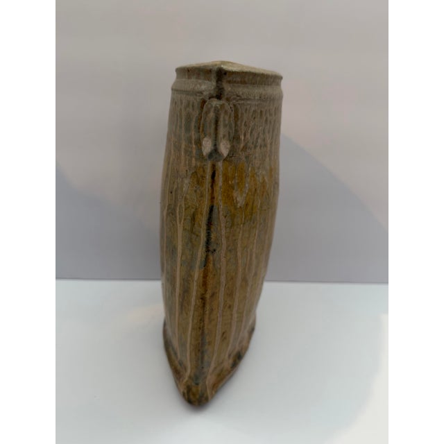 Organic Modern Studio Pottery Cachepot / Planter Vessel With Art Nouveau Influence For Sale In Miami - Image 6 of 9