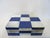 1940s Lapis Lazuli Intarsia Mother of Pearl Vintage Jewelry Box For Sale - Image 5 of 14
