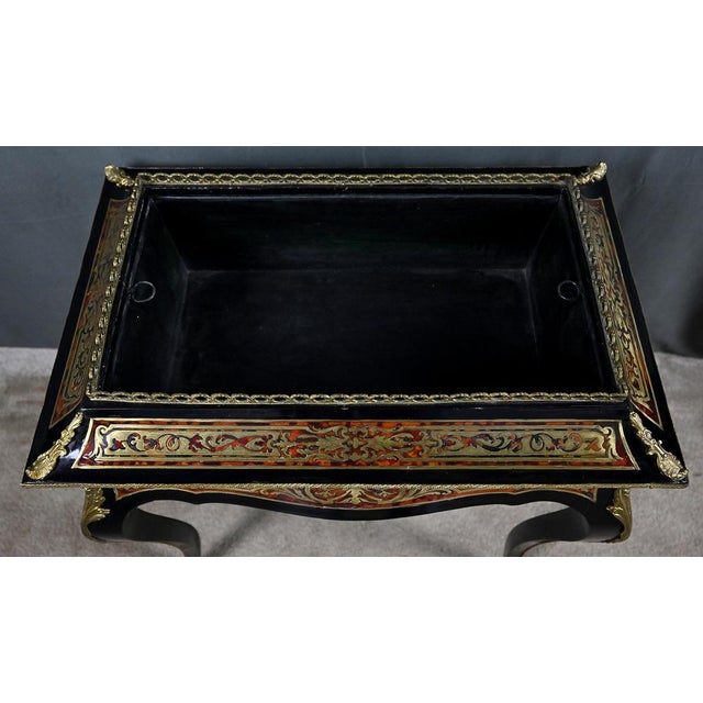 Mid-19th Century Napoleon III Marquetry Jardinière For Sale - Image 17 of 18