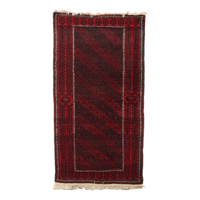 Antique Beluchi Rug in Wool For Sale