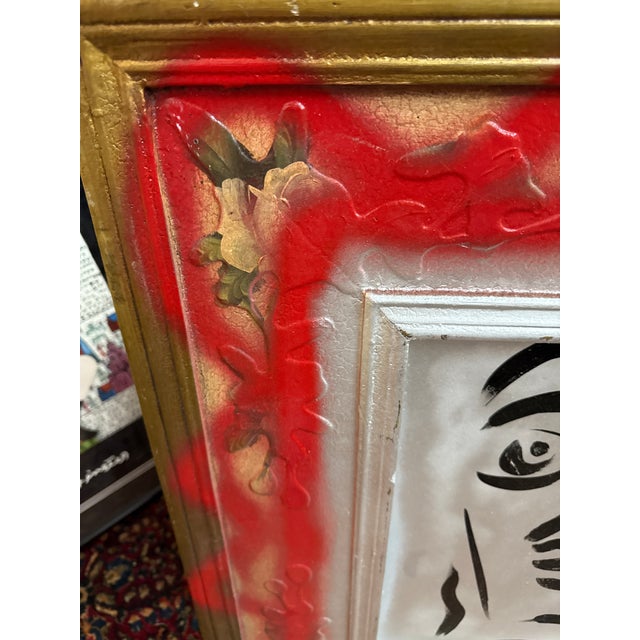 Peter Keil 1980s Peter Keil Graffiti Portrait Painting For Sale - Image 4 of 6
