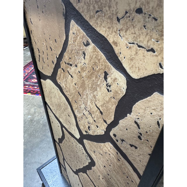 Vintage Boho Faux Stone Bar For Sale - Image 9 of 10