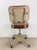 Textile Mid Century Industrial Office Chair With Vintage Upholstery and Wheeled Base For Sale - Image 7 of 12