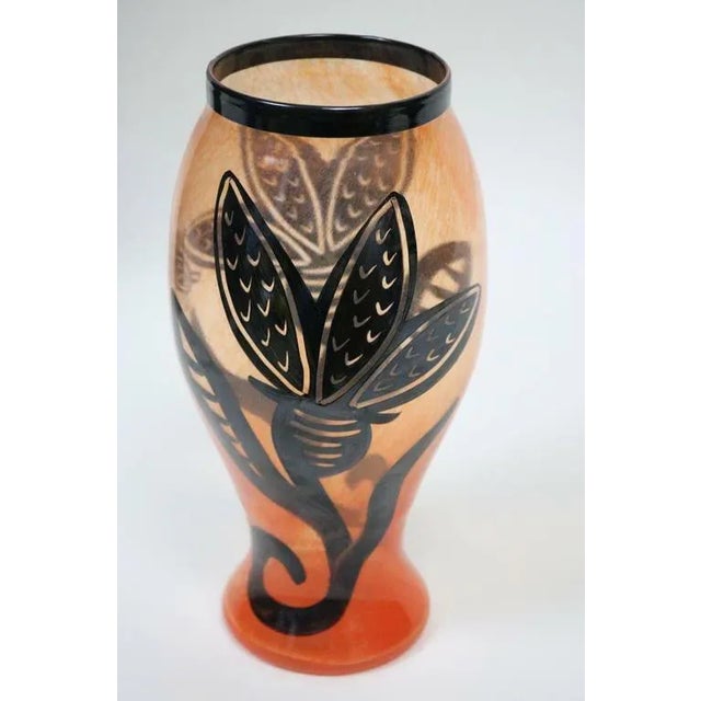 1960s Mid-Century 1960s Kosta Boda Art Glass Vase Signed Artist Ulrica Hydman-Vallien For Sale - Image 5 of 5