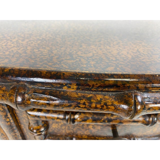 Ornamental & Decorative Materials Handsome Regency Style Faux Tortoiseshell Chest of Drawers. For Sale - Image 7 of 8