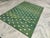 Casa Cosima Handmade Cotton Fleur Rug, Forest Green and White Dhurrie - 14'x16' For Sale - Image 4 of 16