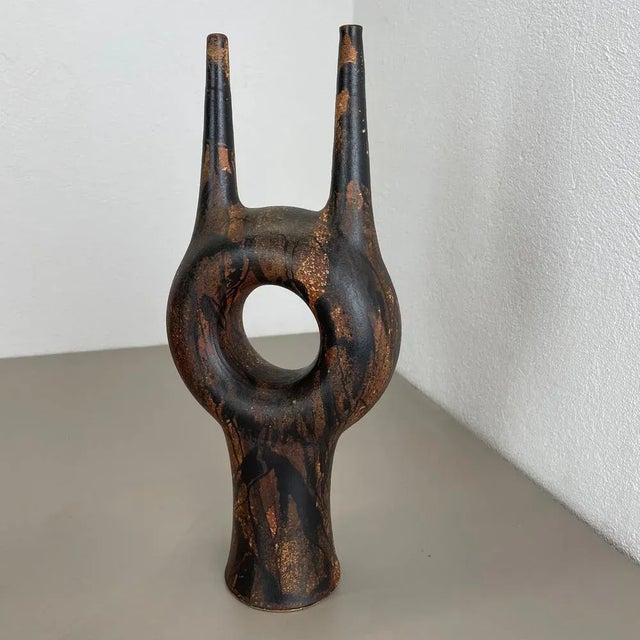 Vintage Ceramic Studio Pottery Vase from Gerhard Liebenthron, 1977 For Sale - Image 12 of 18