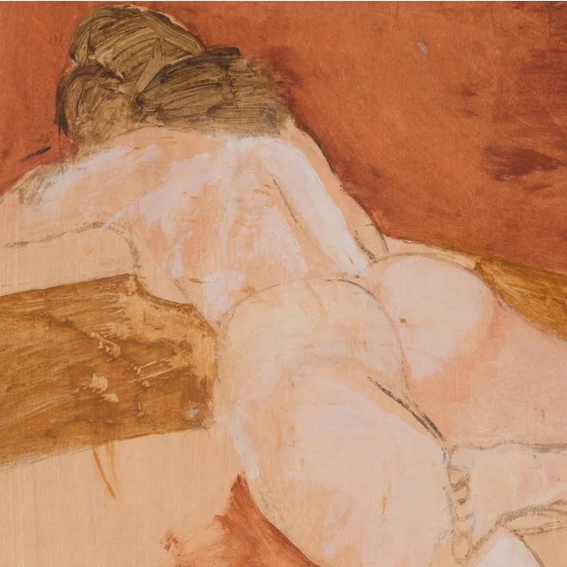 Modern 'Nude in Coral and Sand' by Raymond Ginghofer, California School of the Fine Arts, Diebenkorn, San Francisco Artist Association For Sale - Image 3 of 6