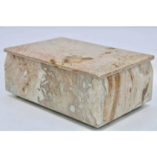 Contemporary Vintage Organic Modern Stone Box For Sale - Image 3 of 8