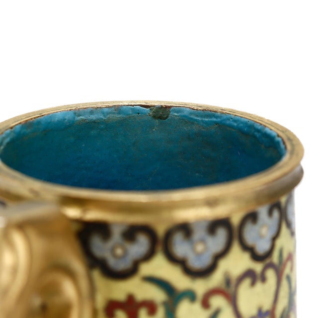 Antique Chinese Qianlong Period Cloisonné Enamel Mug or Tankard For Sale - Image 13 of 16