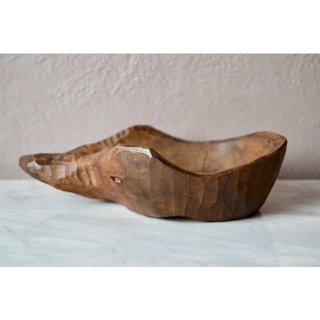 Folk Wood Carved Fruit Bowl, Provence, 1960s For Sale - Image 6 of 11