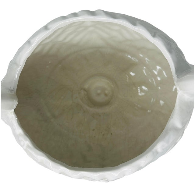 1970s Large Vintage 1970s Italian Blanc De Chine Swan Handled Urn – 16" For Sale - Image 5 of 16