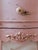 2000 - 2009 Hand-Painted French Style Pink Nightstand With Paris Script | Shabby Chic Bedside Table For Sale - Image 5 of 7