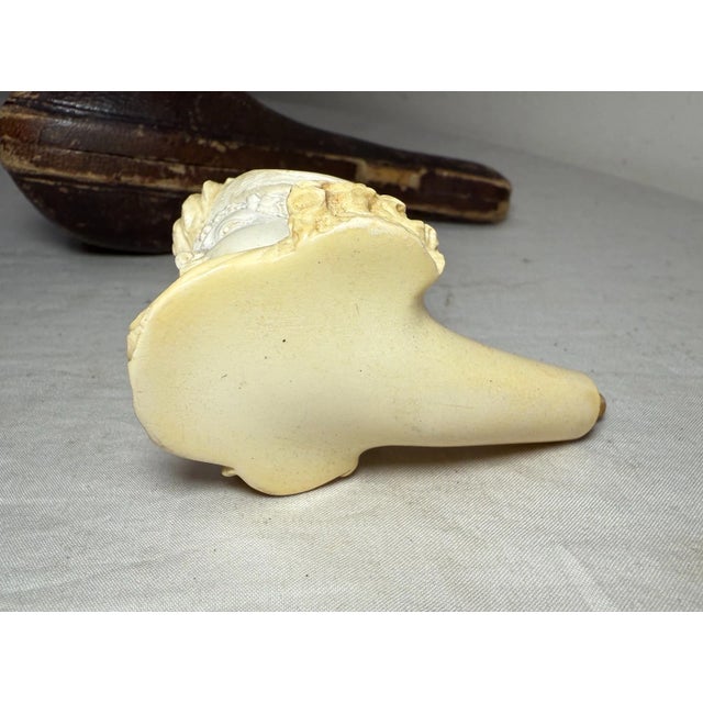 Share Antique 19th Century Carved Meerschaum Victorian Lady Figural Smoking Pipe For Sale - Image 9 of 13